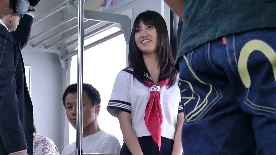 pretty schoolgirl likes to travel with trains